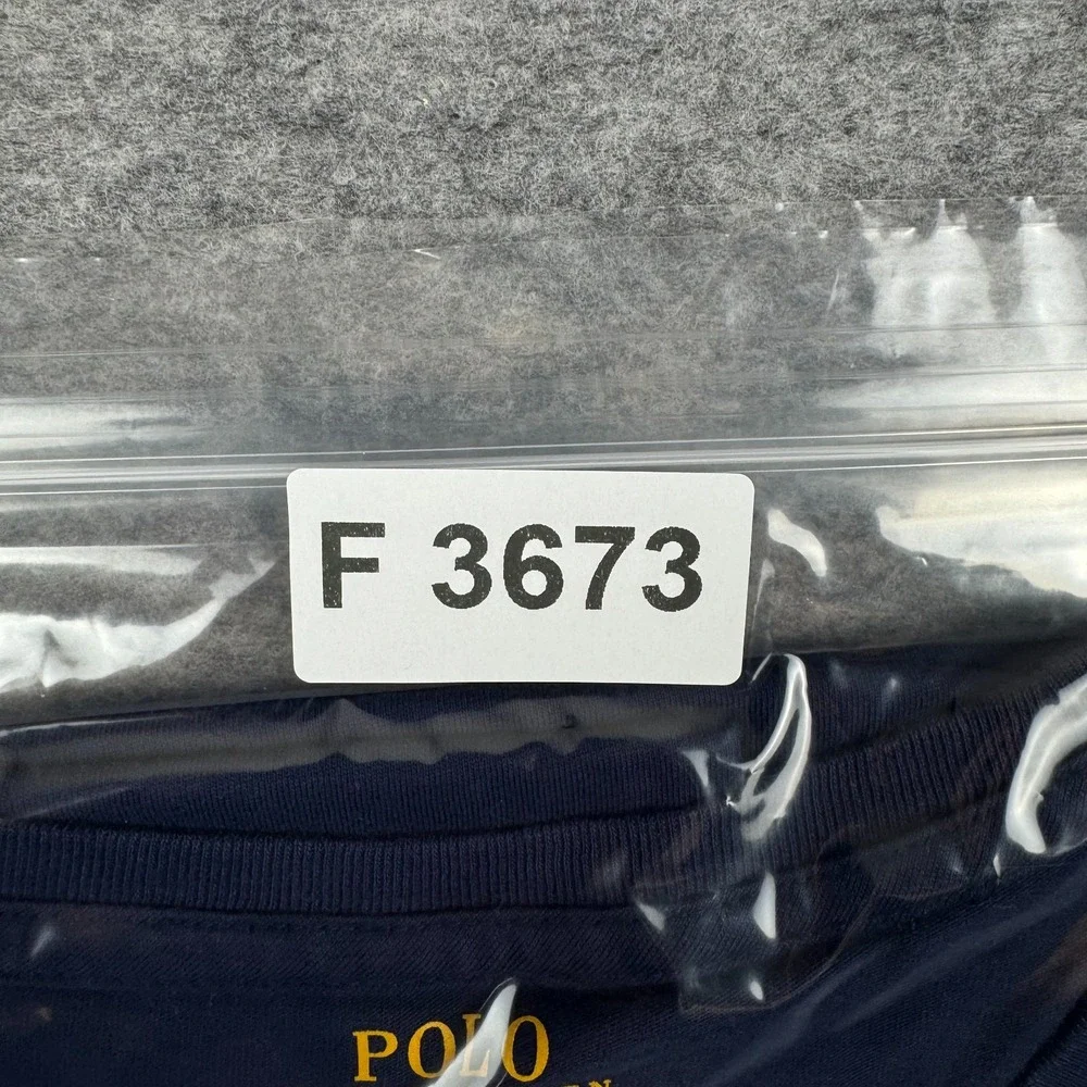 Polo Ralph Lauren Big Pony T-Shirt Long Sleeve Cotton Blue Mens Medium M